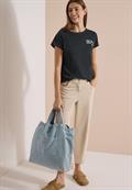 T-Shirt mit Rundhals und Embroidery palm breeze green