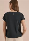 T-Shirt mit Rundhals und Embroidery palm breeze green