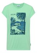 T-Shirt mit Rundhals und Frontprint juicy lime