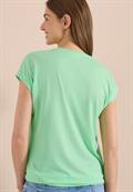 T-Shirt mit Rundhals und Frontprint juicy lime