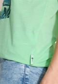 T-Shirt mit Rundhals und Frontprint juicy lime
