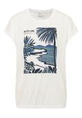 T-Shirt mit Rundhals und Frontprint vanilla white