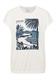 T-Shirt mit Rundhals und Frontprint vanilla white