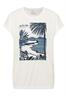 T-Shirt mit Rundhals und Frontprint vanilla white