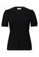 T-Shirt mit Rundhals und Knopfdetail black