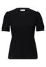 T-Shirt mit Rundhals und Knopfdetail black