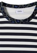 T-Shirt mit Rundhals und Leo-Details urban dark blue