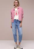 T-Shirt mit Rundhals und Print off white
