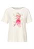 T-Shirt mit Rundhals und Print off white
