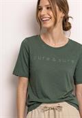 T-Shirt mit Rundhals und Schmucksteinen bound green