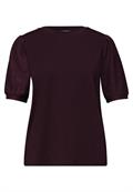 T-Shirt mit Rundhals und Spitzenärmeln very berry