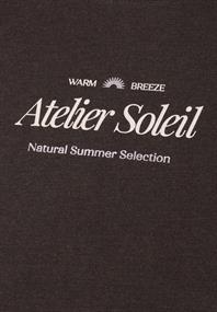 T-Shirt mit Rundhals und Wording espresso brown