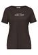 T-Shirt mit Rundhals und Wording espresso brown