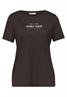 T-Shirt mit Rundhals und Wording espresso brown