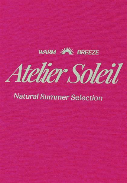 T-Shirt mit Rundhals und Wording magenta dream