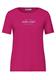 T-Shirt mit Rundhals und Wording magenta dream