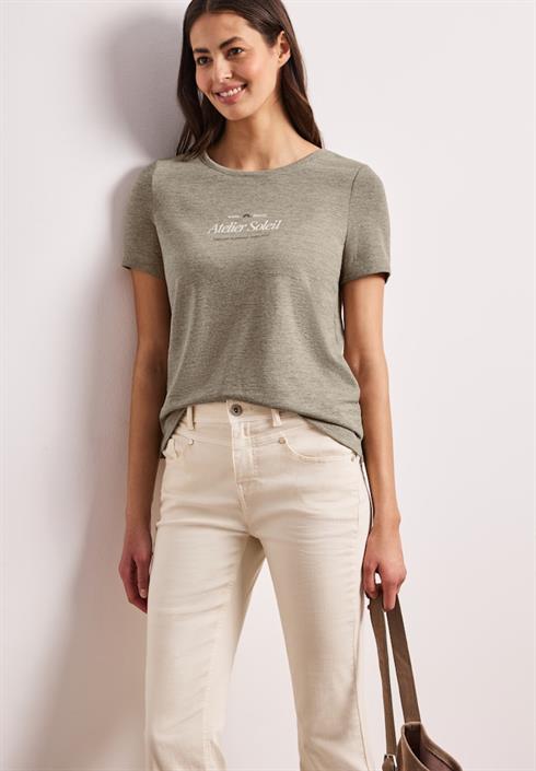 t-shirt-mit-rundhals-und-wording-timeless-beige