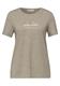 T-Shirt mit Rundhals und Wording timeless beige