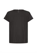 T-Shirt mit Rundhalsausschnitt aus reiner Baumwolle caviar
