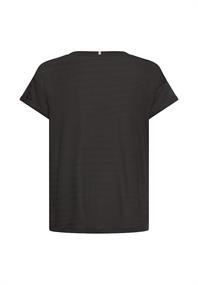 T-Shirt mit Rundhalsausschnitt aus reiner Baumwolle caviar
