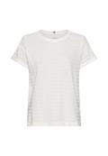 T-Shirt mit Rundhalsausschnitt aus reiner Baumwolle milkwhite