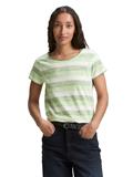 T-Shirt mit Rundhalsausschnitt green shading stripe