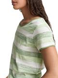 T-Shirt mit Rundhalsausschnitt green shading stripe