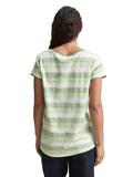 T-Shirt mit Rundhalsausschnitt green shading stripe