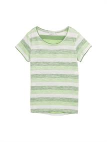 T-Shirt mit Rundhalsausschnitt green shading stripe