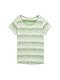 T-Shirt mit Rundhalsausschnitt green shading stripe