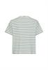 T-Shirt mit Rundhalsausschnitt jade- milk white