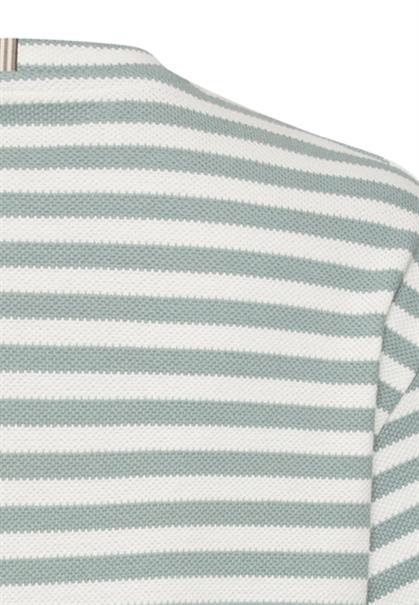 T-Shirt mit Rundhalsausschnitt jade- milk white