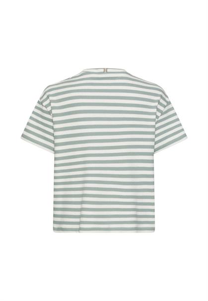 T-Shirt mit Rundhalsausschnitt jade- milk white