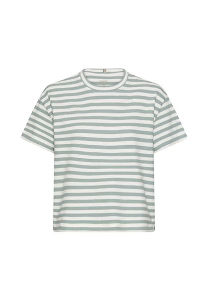 T-Shirt mit Rundhalsausschnitt jade- milk white