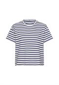 T-Shirt mit Rundhalsausschnitt ocean blue- milk whi