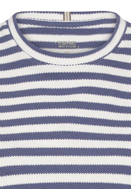 T-Shirt mit Rundhalsausschnitt ocean blue- milk whi