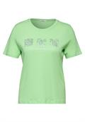 T-Shirt mit Schimmer Print matcha lime