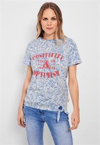 T-Shirt mit Schleifendetail marina blue