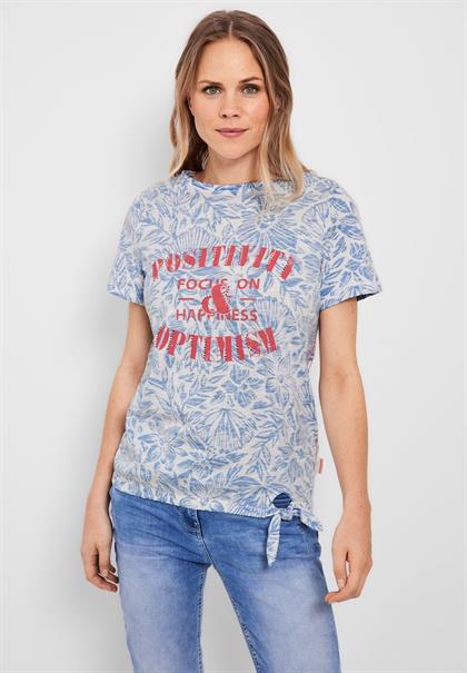 T-Shirt mit Schleifendetail marina blue