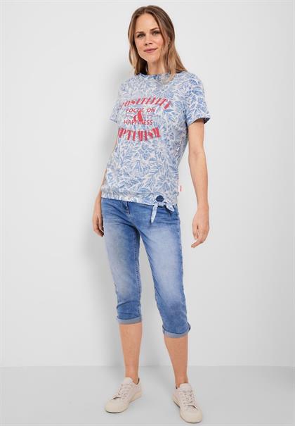 T-Shirt mit Schleifendetail marina blue