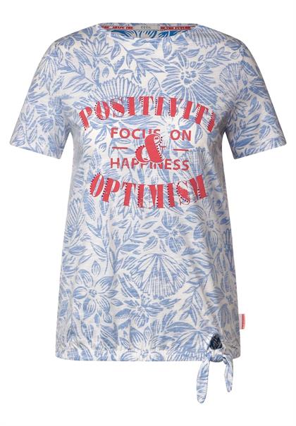 T-Shirt mit Schleifendetail marina blue