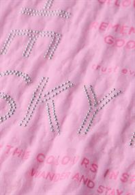 T-Shirt mit Schmucksteinen cherry blossom pink