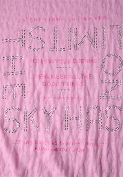 T-Shirt mit Schmucksteinen cherry blossom pink