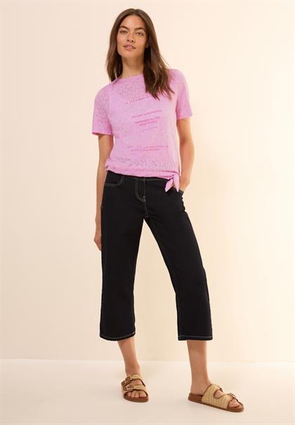 T-Shirt mit Schmucksteinen cherry blossom pink