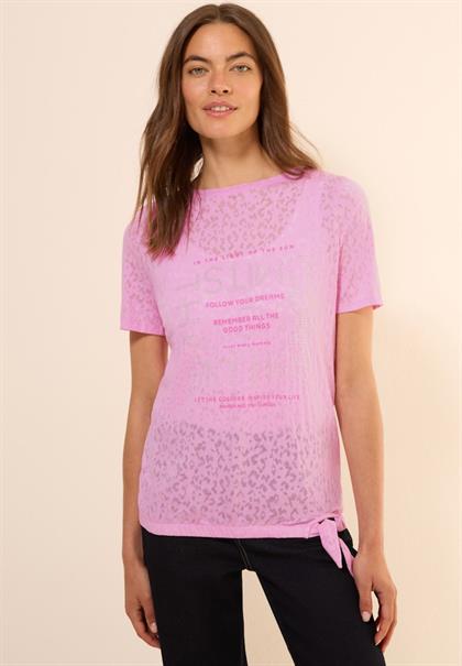 T-Shirt mit Schmucksteinen cherry blossom pink