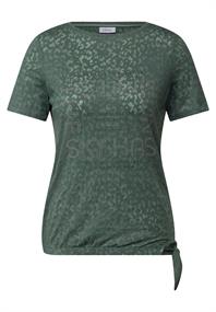 T-Shirt mit Schmucksteinen dark balmy khaki