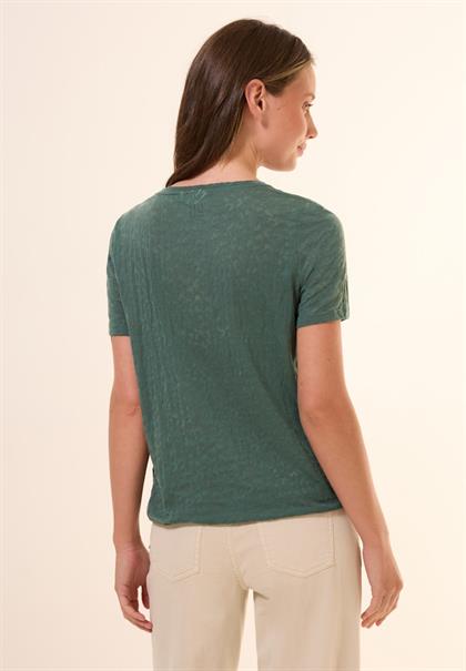 T-Shirt mit Schmucksteinen dark balmy khaki