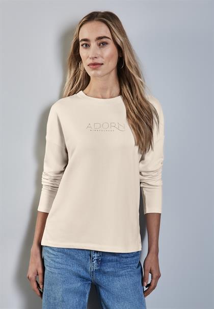 T-Shirt mit Schriftzug lucid white