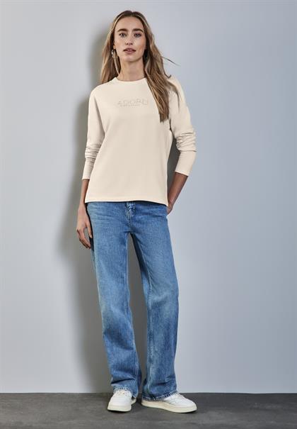 T-Shirt mit Schriftzug lucid white