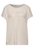 T-Shirt mit Schriftzug smooth sand beige